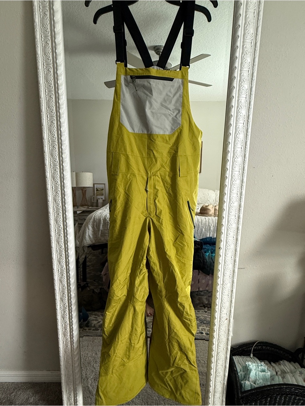 Men’s green Bib Snow Pants Overalls